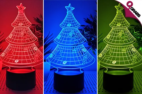 From QR59, Decorate vividly with color-changing, 3D illusion LED Christmas Tree Shaped Lights! (Up to QR700 Value)